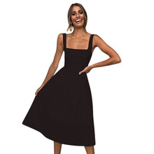 Load image into Gallery viewer, 2019 Spring Summer Sizzling Explosions Hot Sell Simple Sling Sexy Halter Dress Vestido Party Solid Strap Dress Black White Red