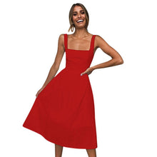 Load image into Gallery viewer, 2019 Spring Summer Sizzling Explosions Hot Sell Simple Sling Sexy Halter Dress Vestido Party Solid Strap Dress Black White Red